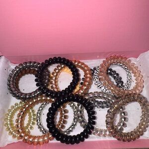 Stylish Multicolor Tele-ties Hair Tie Set